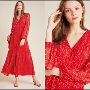 Anthropologie textured maxi dress
